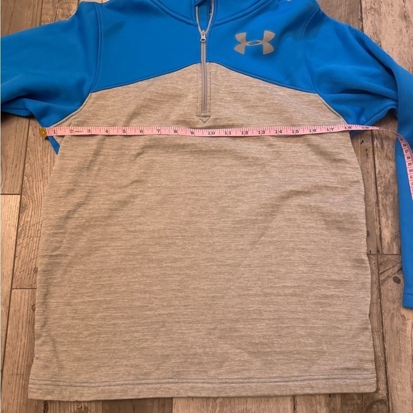 Boys Under Armour Pull Over Youth XL Aqua Blue  & Gray - Picture 5 of 7